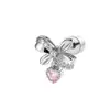 Nuevo Estilo Otoño e Invierno de Hensen Lujo Accesible y Exquisito Elegante Colgante de Corazón con Lazo Pendientes para Perforación de Cartílago de Diseño de Nicho