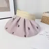 Chapéu de Palha Hallover Estilo Coreano Doce com Laço Chapéu de Sol de Verão Mostra Rosto Pequeno Outdoor Férias Praia Chapéu de Concha