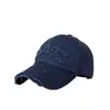 Gorra de Béisbol con Agujeros Desgastados, Oversize y Profundizada para Circunferencia de Cabeza Grande, Hace que la Cara Parezca Más Pequeña, Visera Ancha Ampliada, Gorra de Pico de Pato de Moda