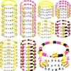 Pulseiras com Pingentes de Coração de Basquete e Futebol Mais Vendidas da Amazon para Homens e Mulheres, Joias Estilo Esportivo, Pulseiras Elásticas de Argila Macia