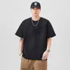Comercio Exterior Europeo y Americano Talla Grande Diseño Patchwork Manga Corta Camiseta Hombre Verano Nuevo Holgado Casual Cuello Redondo Top Marca de Moda