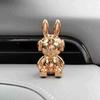 Pasta Roja para Internet Adornable Chapado UV Nórdico Conejo Oso de Orejas Largas Adornos para Coche Objetos Decorativos para el Hogar Transfronterizo