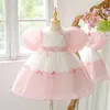 Vestido de Renda com Tema de Piano de Aniversário para Meninas, Vestido de Anfitriã, Vestido de Daminha de Casamento, Vestido de Florista de Festa