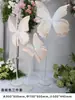 Arreglos de Paisajismo de Mariposas Tridimensionales, Decoraciones de Fondo para Bodas, Escaparates, Adornos y Accesorios para Exteriores