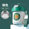 Taza de Café Doble Capa de Acero Inoxidable 304 Antiescarcha Aislamiento Térmico Taza de Leche Taza de Estudiante Taza de Agua para Parejas con Tapa Taza de Mano