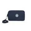 Bolsa Feminina Estilo Coreano 2020 para Celular Porta-Moedas Cor Pura Fosca Três Zíperes Bolsa para Cosméticos Porta-Moedas