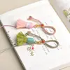 Accesorios para Joyería DIY Colgante Nudo de Maíz Estilo Étnico Tejido a Mano Borla de Algodón Llavero Al Por Mayor