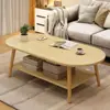 Mesa Auxiliar para Sofá de Sala de Estar Mesa Ovalada para Mesita de Noche en Casa Mesa Auxiliar Pequeña Simple para Apartamento Mesa de Café Simple para Dormitorio de Casa de Alquiler