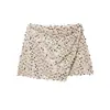 Estilo Europeo y Americano Primavera y Verano Nueva Moda Femenina con Lentejuelas Sexy Chica Caliente Falda de Doble Botón con Lentejuelas Falda Corta Multicolor