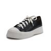 2026 Nuevas Zapatillas de Plataforma de Moda para Mujer con Cordones, Negras, Aumento Oculto de Altura, Suela Gruesa, Zapatos Casuales Originales para Mujer