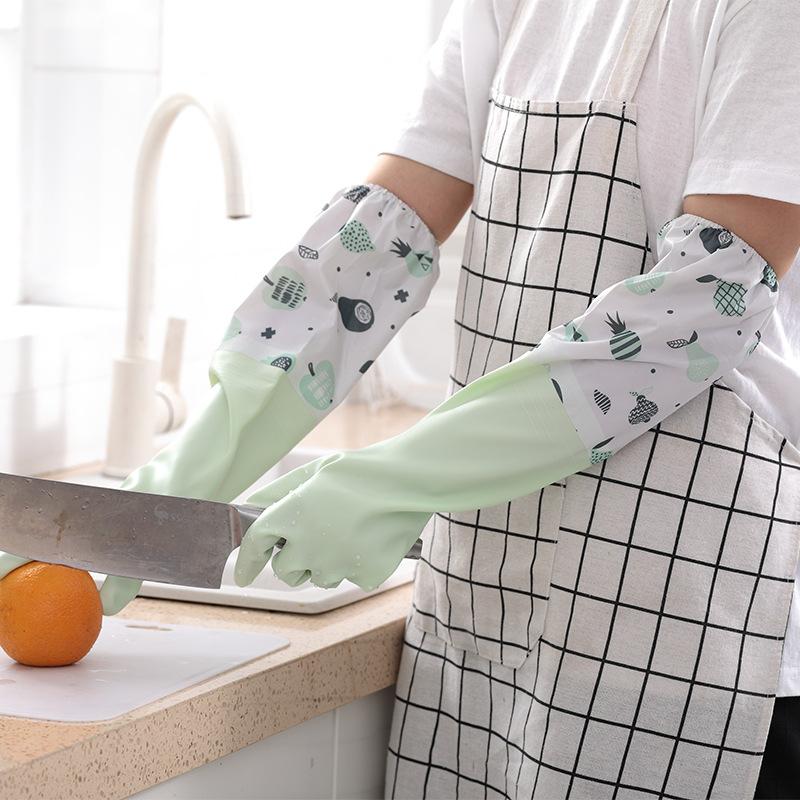 束口加绒绿苹果袖