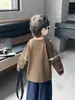 Camiseta Básica Dos en Uno para Niños Primavera y Otoño, Camiseta Casual Versátil de Algodón Puro Estilo Coreano para Niños, Ropa de Otoño para Bebé