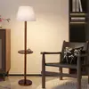 Nova Luminária de Chão de Madeira Maciça Estilo Chinês para Estudo e Sala de Estar, Abajur de Tecido Iluminação Decorativa, Iluminação Estética Estilo Song Vintage