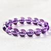 Cuentas sueltas de amatista boliviana auténticas y naturales, cuentas de cristal hechas a mano, accesorios de joyería, pulsera