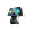 Jie Bao Tela Dupla 15,6 polegadas Touch Screen Android 11 com Sistema Google Caixa Registradora Máquina Pos