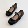 Zapatos Mary Jane con Lazo Francés para Mujer 2026 Primavera Verano Correa Única Punta Redonda Bailarinas Planas de Corte Bajo