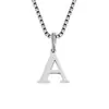 Joia europeia e americana transfronteiriça colar com 26 letras em inglês feminino moda simples pingente de aço inoxidável corrente clavicular