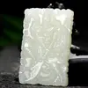 Colgante de Guanyin de Jade Blanco Grado Hetian Xinjiang, Colgante de Jade, Placa de Jade, Adorno de Jade, Colgante de Guanyin de Jade Afgano
