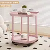 Mesa Auxiliar para Sofá Móvil de Casa, Mesa de Café, Mesa Mini para Balcón de Dormitorio, Estante de Almacenamiento Pequeño Minimalista Moderno para Apartamento