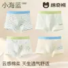 [Ropa Interior de Algodón Puro Azul Marino Pequeño] Ropa interior para niños, boxers de algodón puro para niños, antibacteriana Clase A, boxers lujosos y protectores para niños