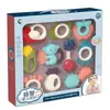 Exportación transfronteriza del sudeste asiático Traje de caja de regalo de sonajero para mano de bebé Juguetes para bebé recién nacido Pegamento para dientes Sonajero Regalo