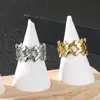 Qixiang Jewelry Anillo Simple Brillante Estilo Hip-Hop Moda Callejera Cadena de Rombo Acero de Titanio Hueco Anillo para Hombre