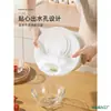 Deshidratador de Verduras para el Hogar Multifuncional Cocina Creativo Rápido Manual Máquina Lavadora y Secadora de Ensaladas Escurridor y Giratorio Plástico