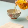 Taza de Pétalo de Crisantemo de Cerámica Hecha a Mano Miyan, Crisantemo Pintado a Mano, Taza Maestra de Uso Personal, Taza para Invitados del Hogar, Taza Individual para Juego de Té Kung Fu