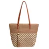 Bolso Grande Tejido Estilo Vacaciones en la Playa para Mujer 2026 Nuevo Bolso de Playa con Bloques de Color Bolso Tote de Paja de Alto Valor para Viajar