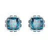 Collar de Cristal Austriaco Shi Jia para Mujer Clásico Color Representativo Mensual 12 Signos del Zodiaco Colgante de Arete Cuadrado Pulsera