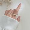 Anillo de Margarita Transfronterizo Europeo y Americano para Mujer Anillo Abierto de Flor con Goteo de Aceite Anillo de Flor Moderno y Versátil