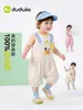 [100% Algodão Puro] Roupa Infantil Dudu Macacão de Bebê Macacão de Verão para Bebês Roupa de Verão Calças para Meninos