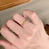 Anillo de Calabaza Cepillada con Diamante de Plata Esterlina S925 para Mujer con Apertura Ajustable Nicho de Lujo de Gama Alta Accesible Versátil Nueva Tendencia