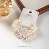 Laços de Cabelo para Meninas Doces Pacote com 2 Laços Embalados em Cartão Scrunchies de Pérola Laços com Laço Faixas de Cabelo Infantis Acessórios de Cabelo para Estudantes