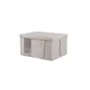 Caja de Almacenamiento Plegable y Lavable, Hecha de Tablero de PP, con Tira Transparente para Ventana Delantera, Tela Oxford, Adecuada para Organizar Ropa y Colchas.