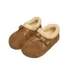 Zapatos de mujer estilo Birkenstock, de suela gruesa y felpa, completamente cerrados, nueva colección de invierno 2026, sin cordones, forrados de felpa para abrigar, zapatos de algodón estilo Birkenstock