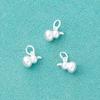 Prata Esterlina S925 Banhada a Ouro Seiko Mini Pingente de Cabacinha Brilhante Pingente Pequeno de Cabacinha Acessórios para Pulseira Colar DIY