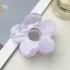 Presilha de cabelo flor de cinco pétalas com fluxo transfronteiriço da Amazon, acessório de cabelo com presilha de tubarão para a parte de trás da cabeça, presilha para franja, penteado semi-preso