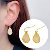 Nuevos Aretes de Piedra Natural de Primavera y Verano que No se Desvanecen para Mujer, Versátiles, de Alta Gama, Lujo Ligero, Aretes de Moda, Aretes, Joyería de Qingdao