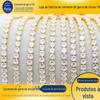 Corrente de garra de zircônia cúbica AAA quadrada de 5 mm Yili corrente fina de fundo de cobre acessórios para roupas sapatos bolsas joias corrente de latão