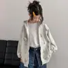Chaqueta casual de otoño para niñas mayores, ropa nueva para niños, chaqueta sudadera con cremallera de dibujos animados para niñas, top moderno