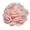 Flor de Rosa de Tecido Cetim 6cm com Borda Queimada Acessórios para Corsage DIY Flor de Cabeça Decoração para Sapatos e Chapéus Flores Decorativas
