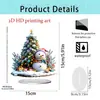 Decoraciones Navideñas de Manzana para Decoración de Escritorio de Año Nuevo Adornos Acrílicos 2D de Nochebuena