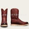 Botas de hombre de talla grande, informales, retro, con bordado de tubo medio, de color sólido y cabeza redonda, de comercio exterior, talla 38-48, transfronterizas, Amazon