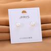 Pendientes de plata esterlina S925 de cuerpo brillante al por mayor moda perla de imitación para mujer simple Joker fabricantes de joyería para la oreja venta al por mayor
