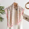 Pañuelo Cuadrado Pequeño de Cuadros Diamante Pañuelo tipo Seda Pañuelo para la Cabeza Pañuelo de Primavera y Verano para Mujer Pañuelo Protector de Cuello Estampado Pañuelo Profesional