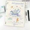 Caderno Fino A4 Pautado 55g 200 Páginas Alta Qualidade Preparação para Provas de Estudantes Caderno de Rascunho Prática com Páginas Divididas Extra Grosso