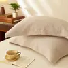 Par de Fundas de Almohada de Algodón Puro 2025 Nuevas Fundas de Almohada Anti-Aceite para la Cabeza Se Pueden Fijar con Gasa de Algodón Lujo Accesible Estudiantes Mayores