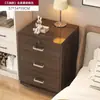 Mesa de cabeceira com chave, design moderno simples para uso doméstico, armário de armazenamento de cabeceira de quarto, pequeno rack de armazenamento simples, tamanho mini