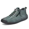 Bestseller transfronterizo de Amazon: Botas Martin para hombre de Amazon, zapatos casuales de media caña, botines, zapatos de estilo británico de talla grande con detalles cosidos